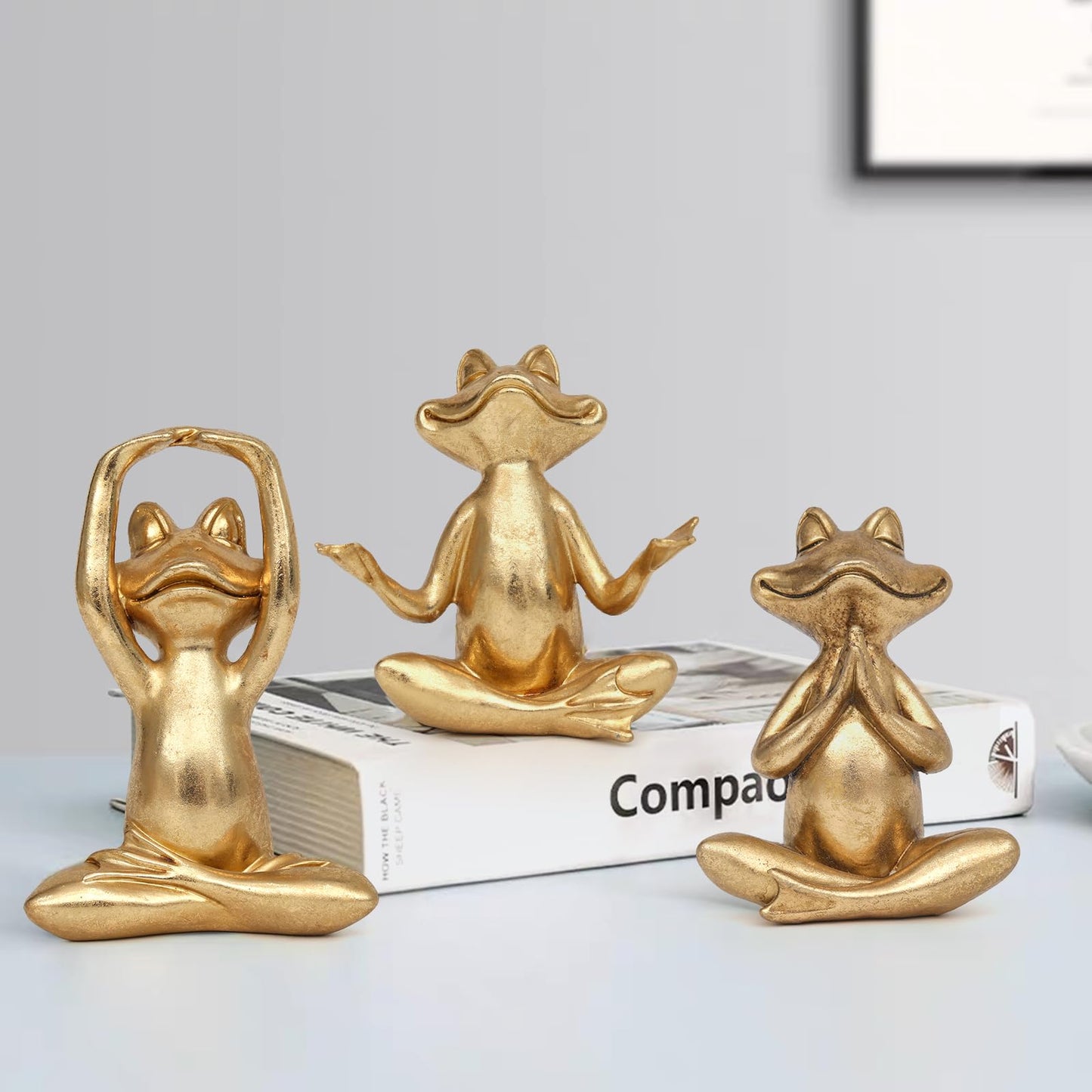 Gold Couple Sculptures ,Modern Abstract Decor