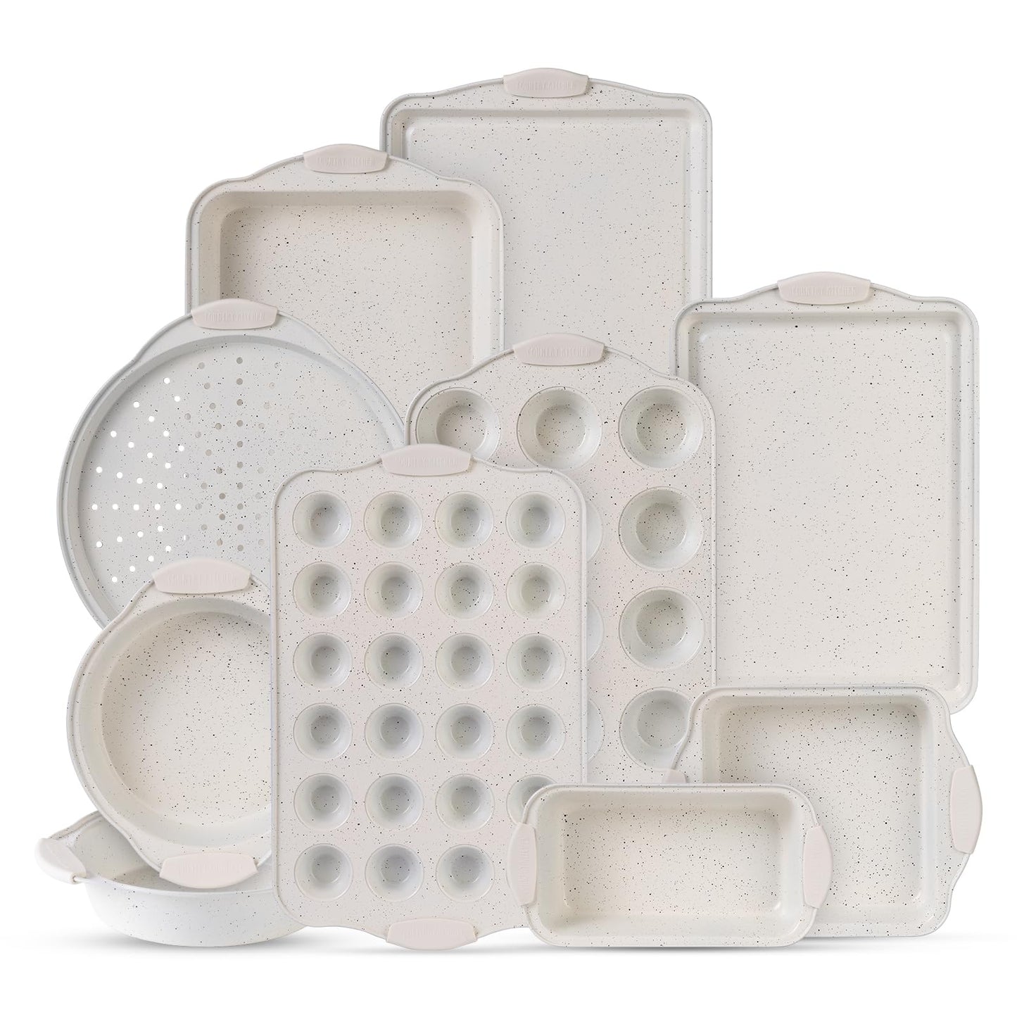 10-Piece Nonstick Stackable Bakeware Set - PFOA, PFOS, PTFE Free