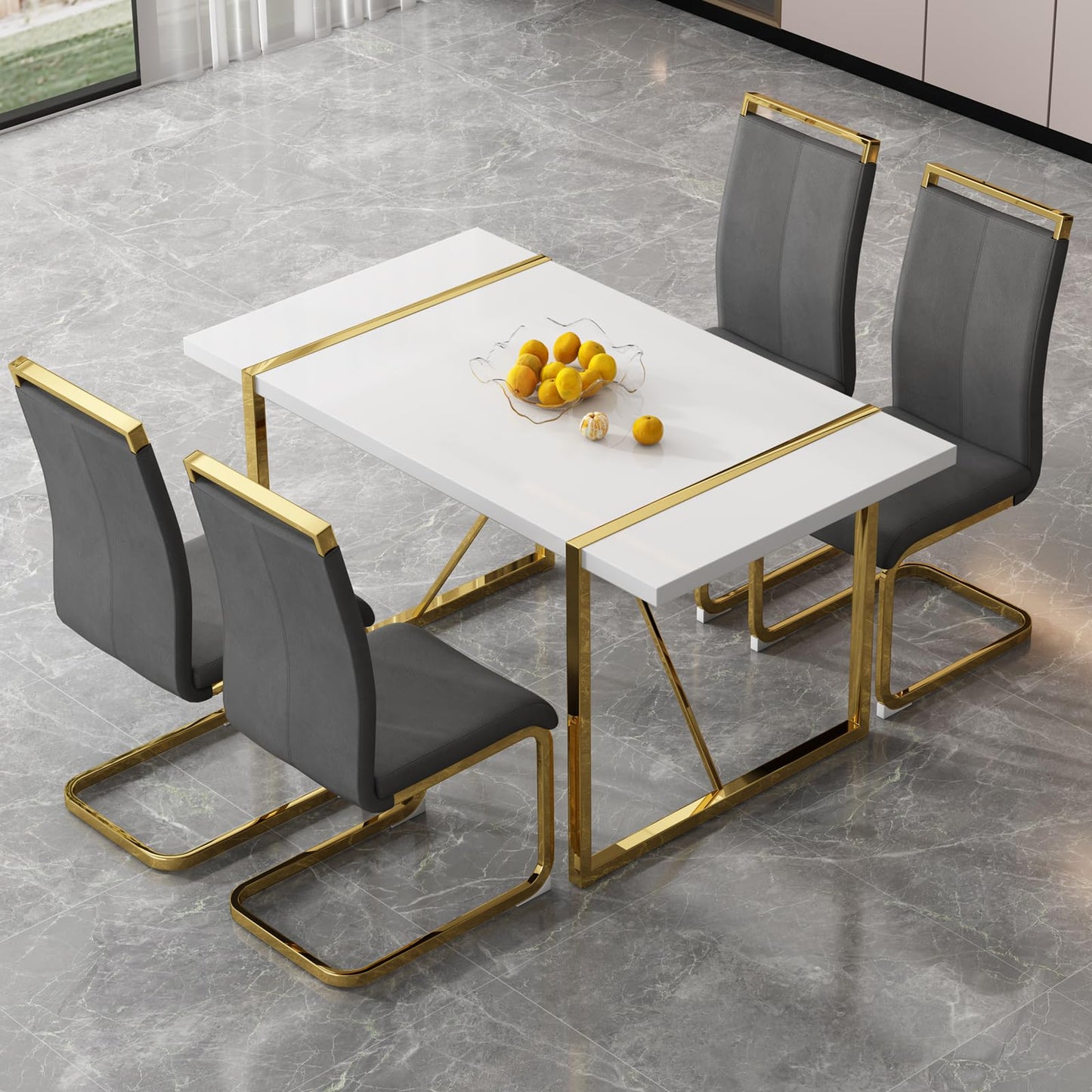 Dining Table Set for 4，5 Piece Dining Table Set