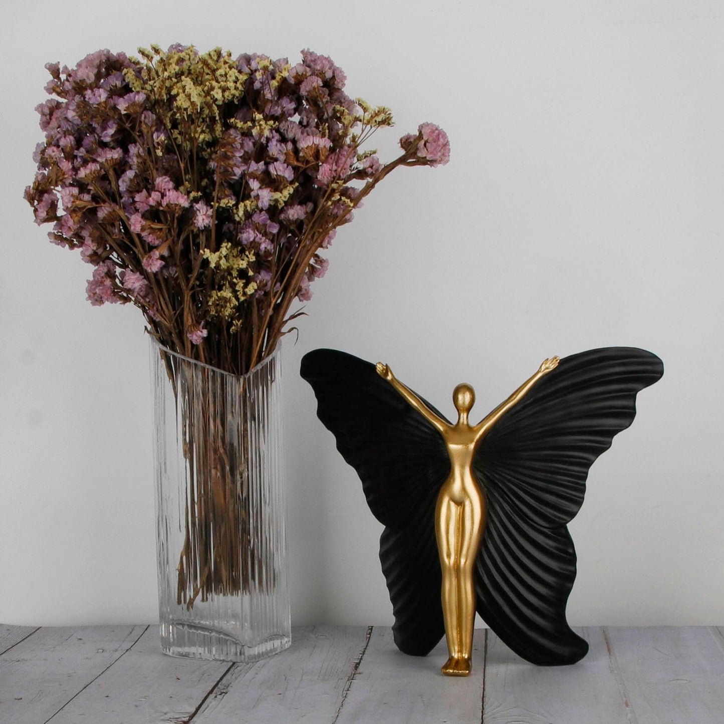 Black Fairy Statues and Figurines Indoor Table Decor - Abstract Modern Home Sculpture