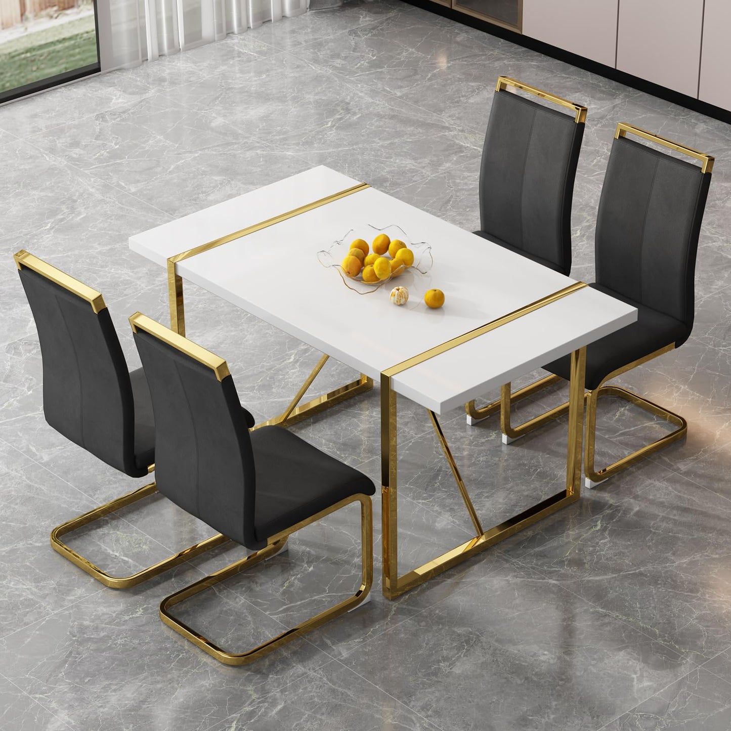 Dining Table Set for 4，5 Piece Dining Table Set