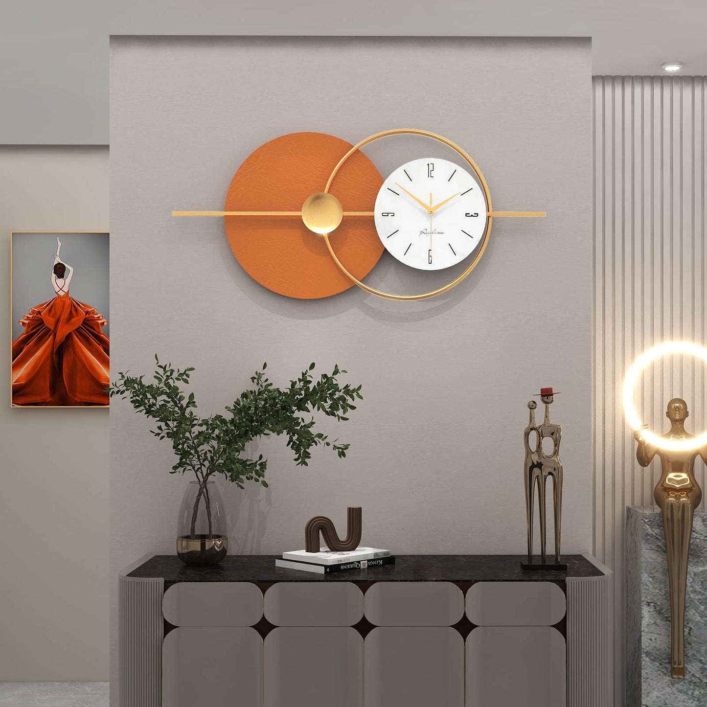 Extra Large Wall Clock for Living Room Decor Modern Decorative Art Clock