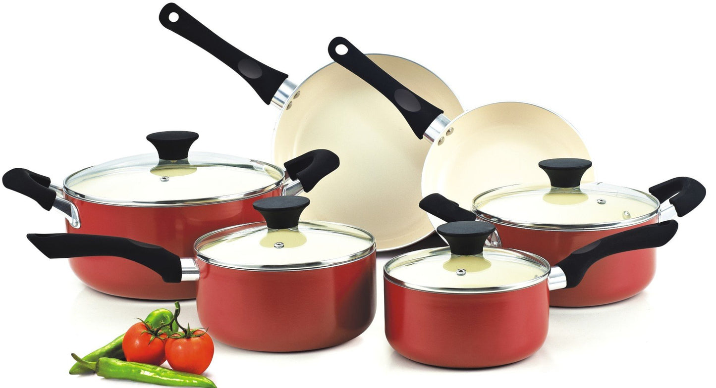 Pots and Pans Set Nonstick, 10-Piece Ceramic Kitchen Cookware Sets