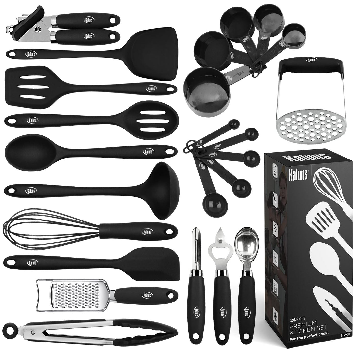 Silicone Kitchen Utensils Set 24 Pcs Silicone Cooking Utensils Set