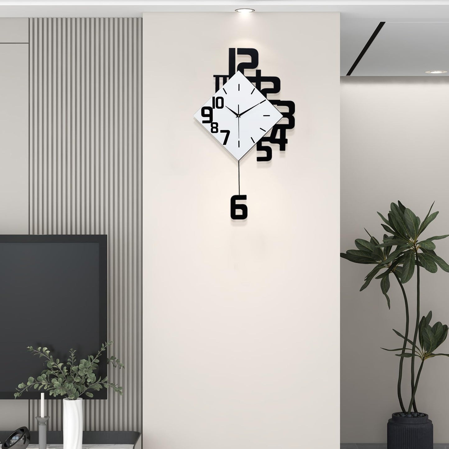 Modern Large Wall Clocks for Living Room Decor Big Silent Pendulum