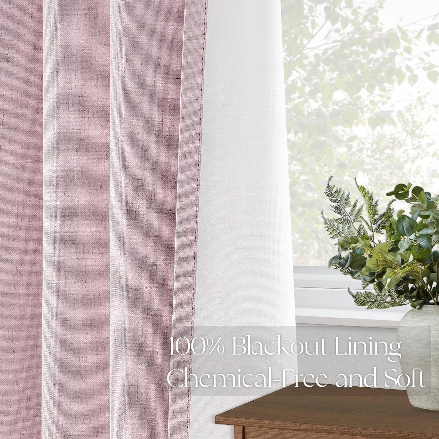 Pinch Pleated Curtains 96 Inch Long, 100% Blackout Thermal Insulated