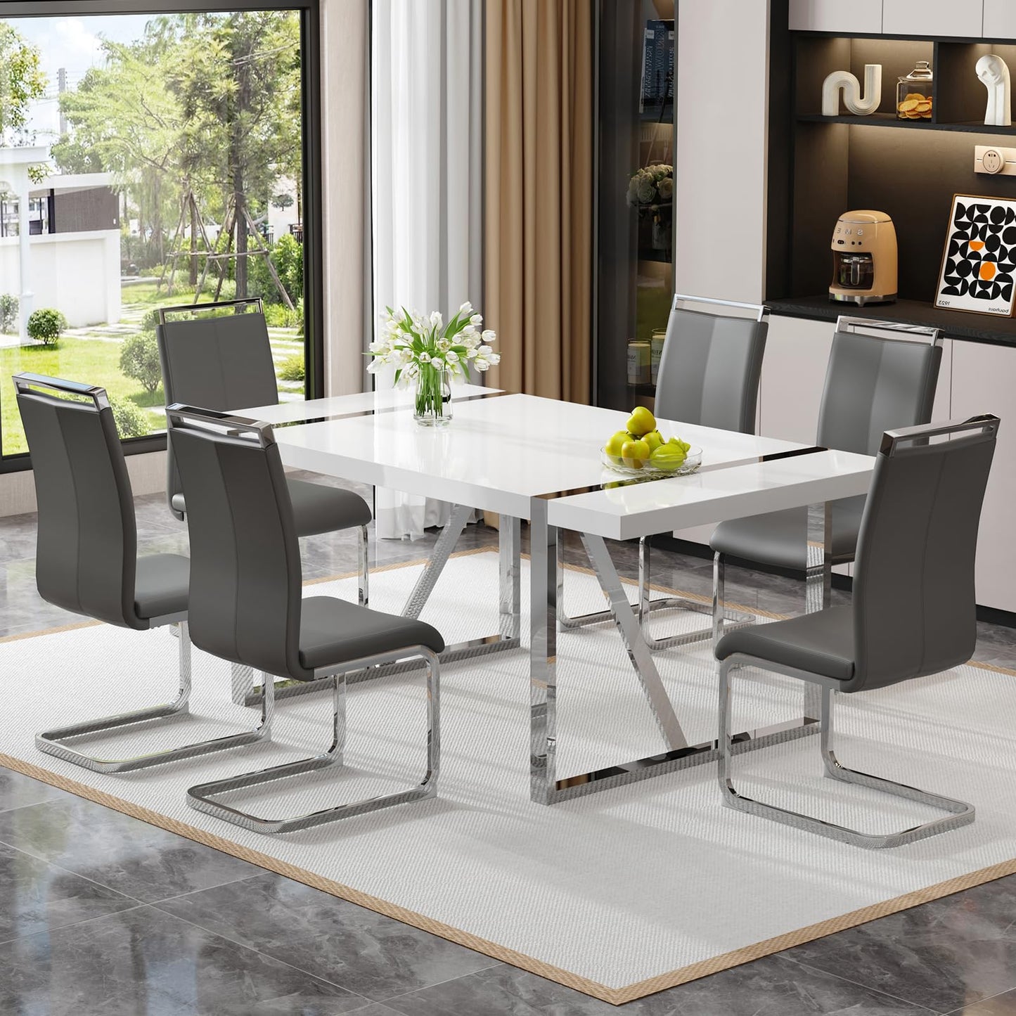 Dining Table Set for 4，5 Piece Dining Table Set