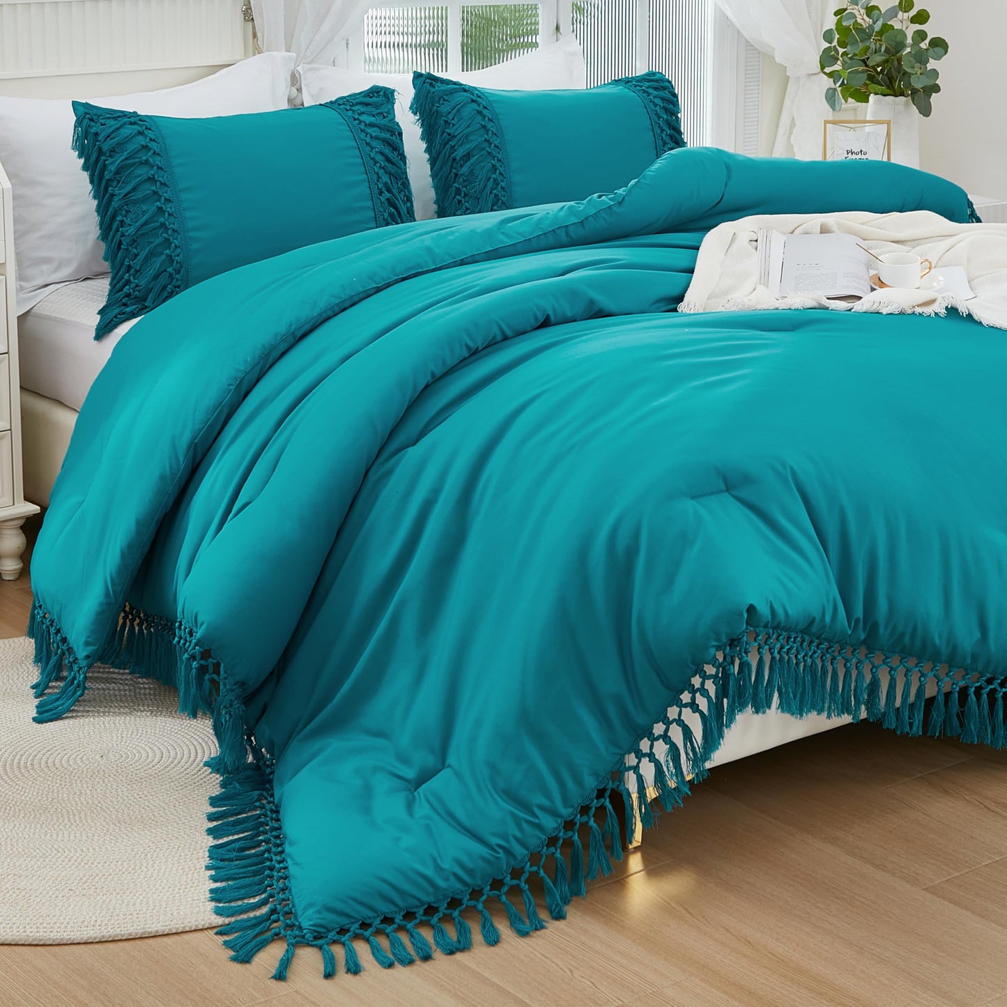 3 Pieces Boho Terracotta Lightweight Comforter Sets