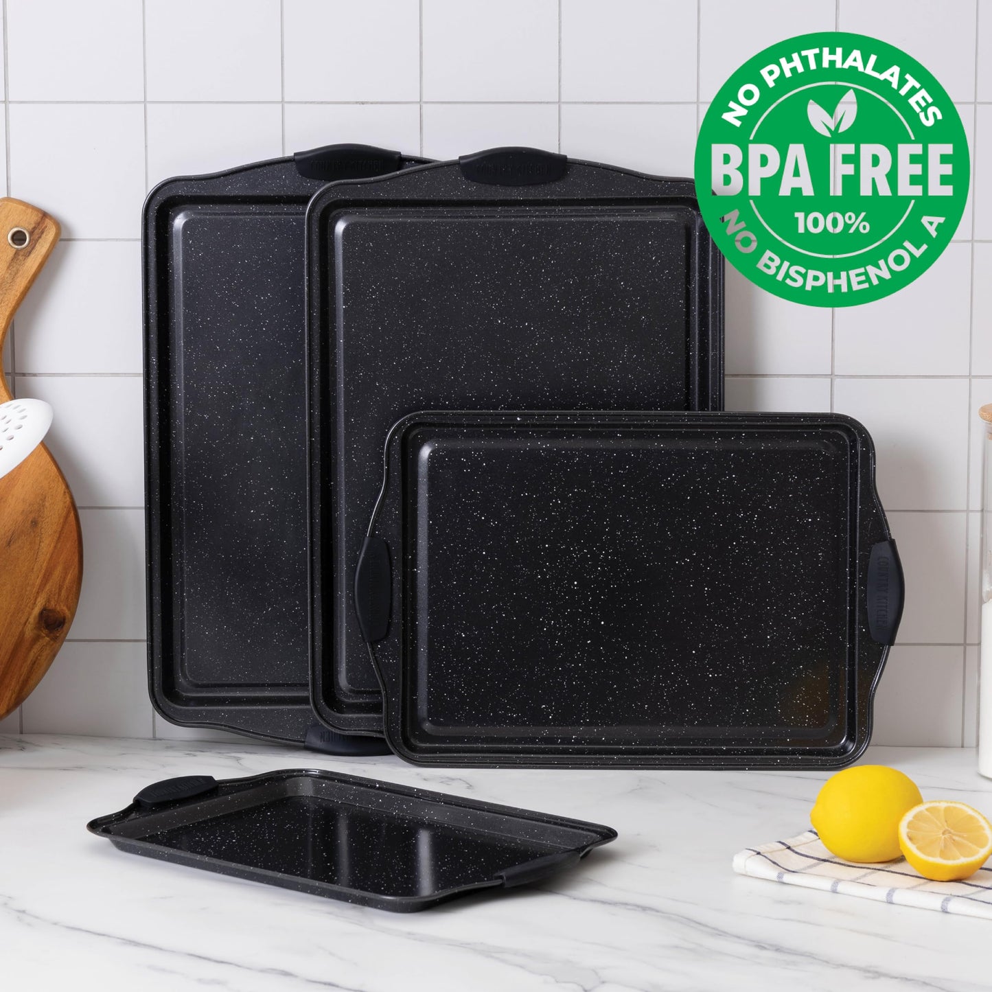 10-Piece Nonstick Stackable Bakeware Set - PFOA, PFOS, PTFE Free