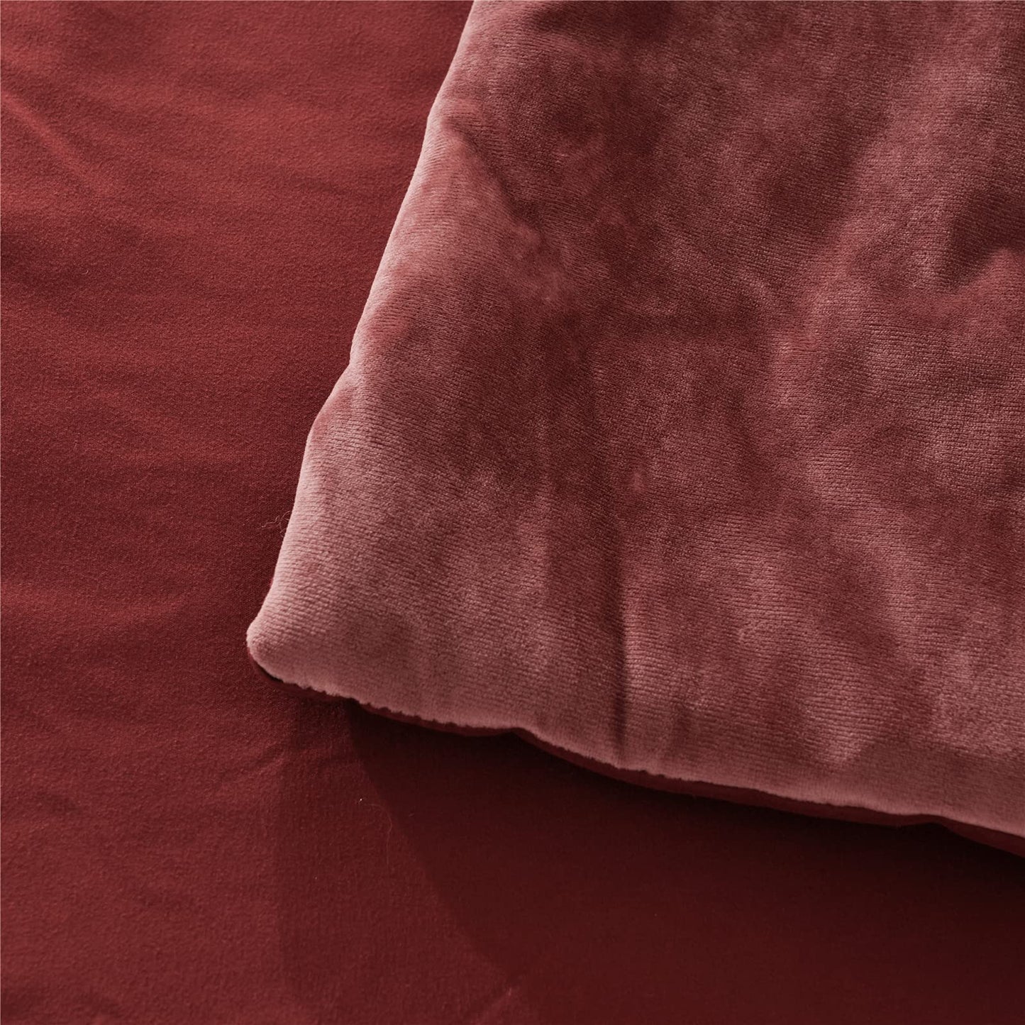 Distressed Velvet Comforter Set Brushed Solid Microfiber Reverse