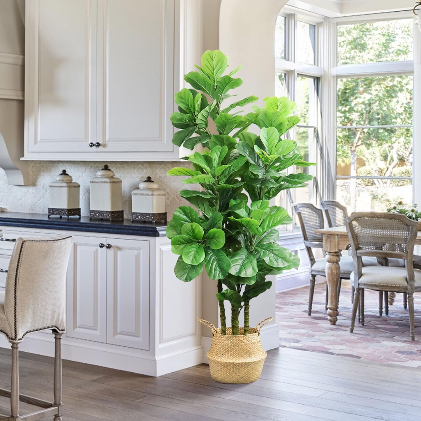 6ft  Artificial Fiddle Leaf Fig Tree Fake Tree Faux Plant