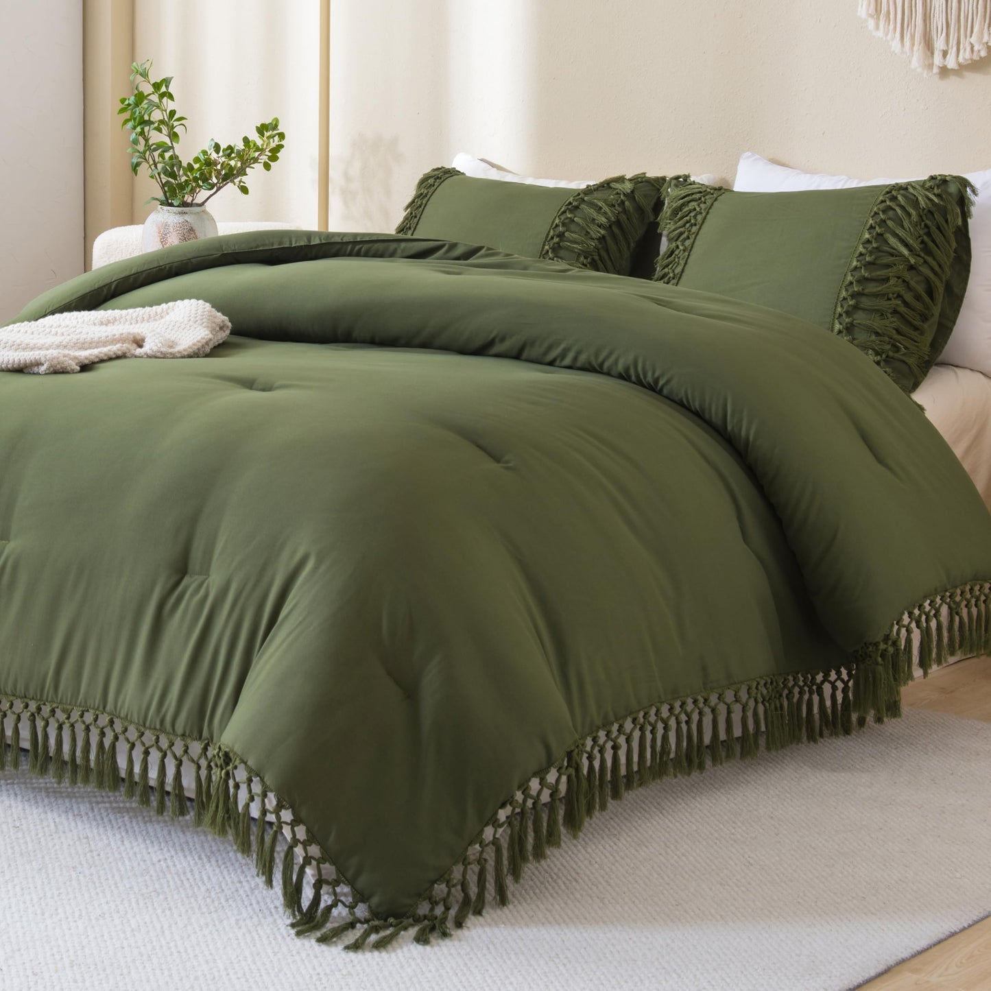 3 Pieces Boho Terracotta Lightweight Comforter Sets