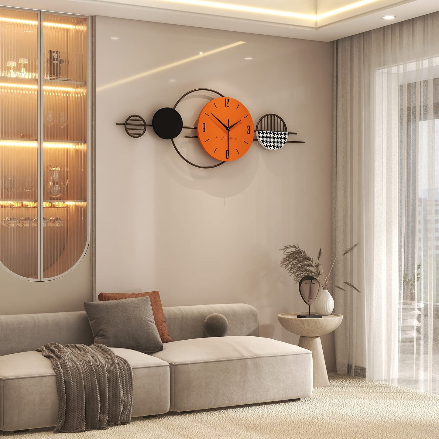 Extra Large Wall Clock for Living Room Decor Modern Decorative Art Clock