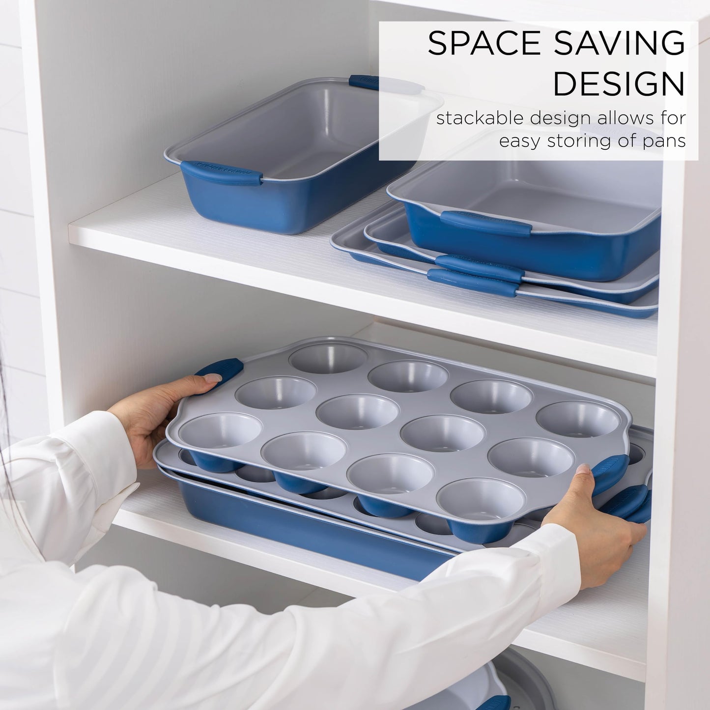 10-Piece Nonstick Stackable Bakeware Set - PFOA, PFOS, PTFE Free