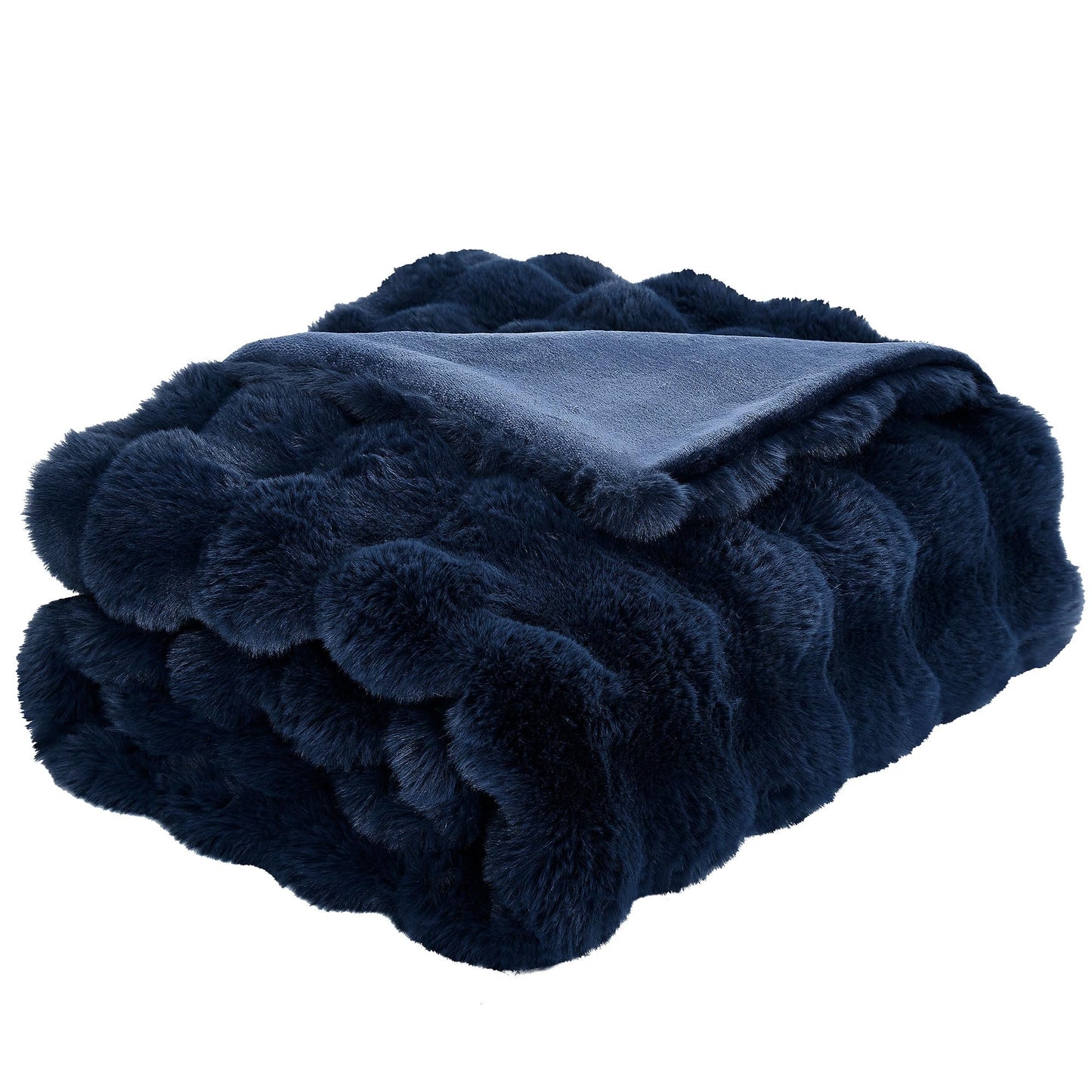 Soft Thick Fuzzy Faux Rabbit Fur Throw Blanket for Couch Sofa