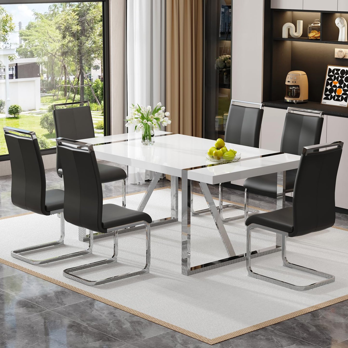 Dining Table Set for 4，5 Piece Dining Table Set