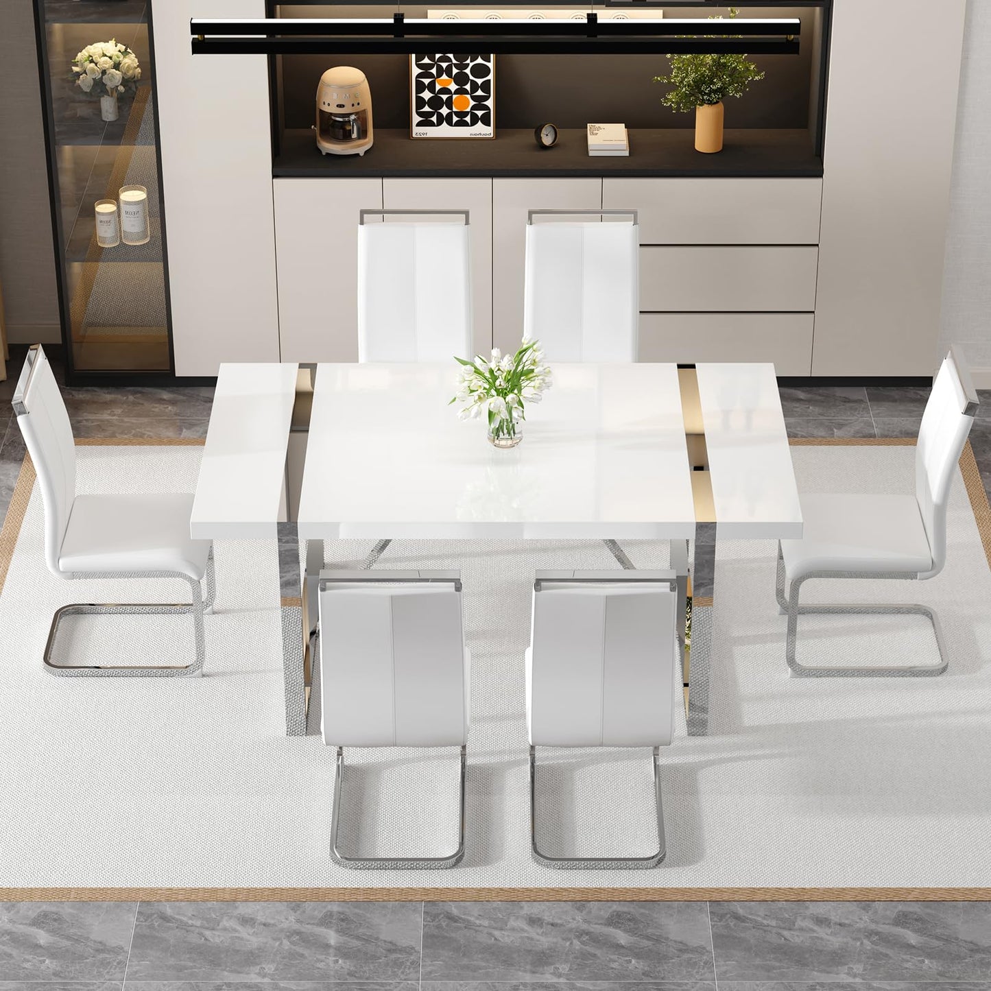 Dining Table Set for 4，5 Piece Dining Table Set