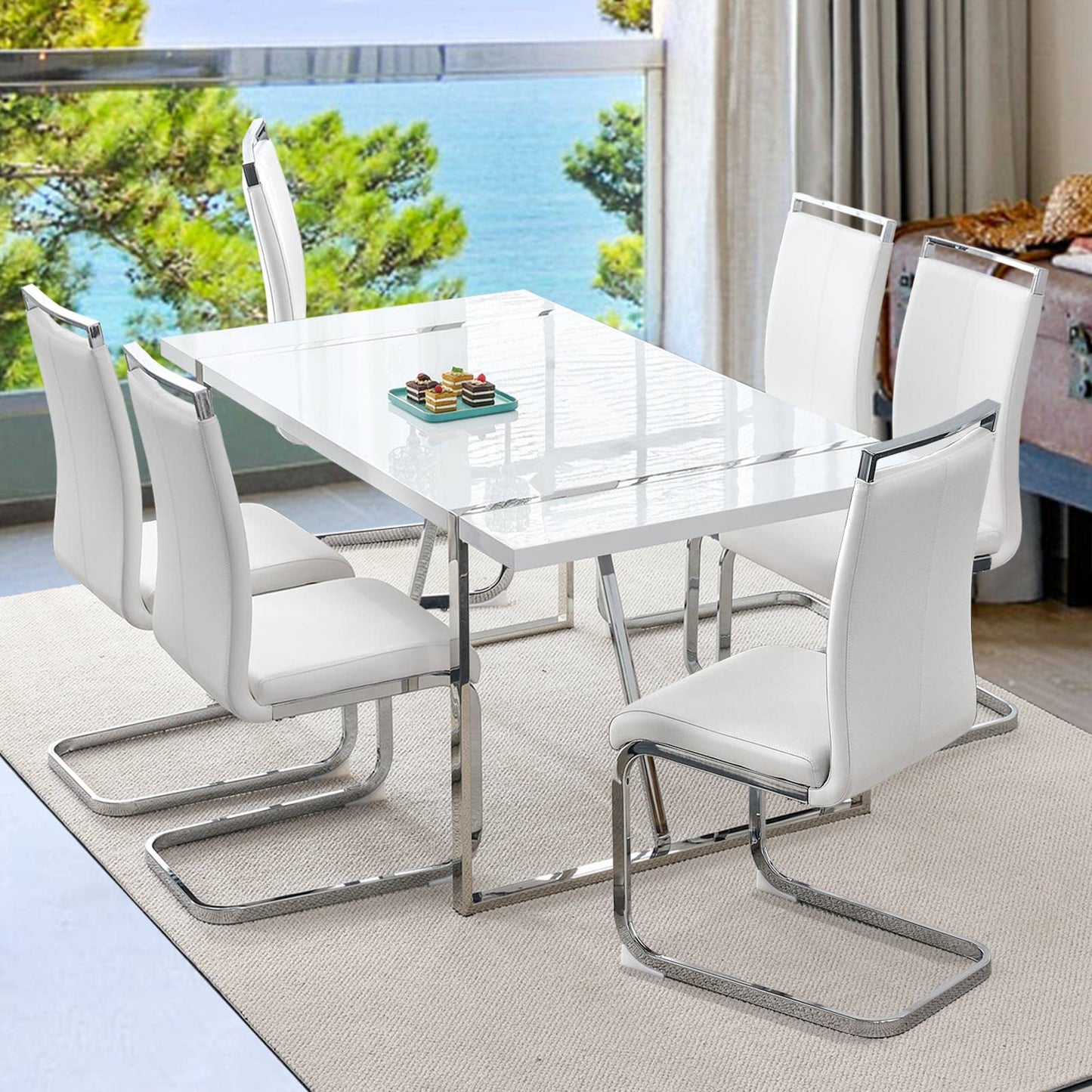 Dining Table Set for 4，5 Piece Dining Table Set