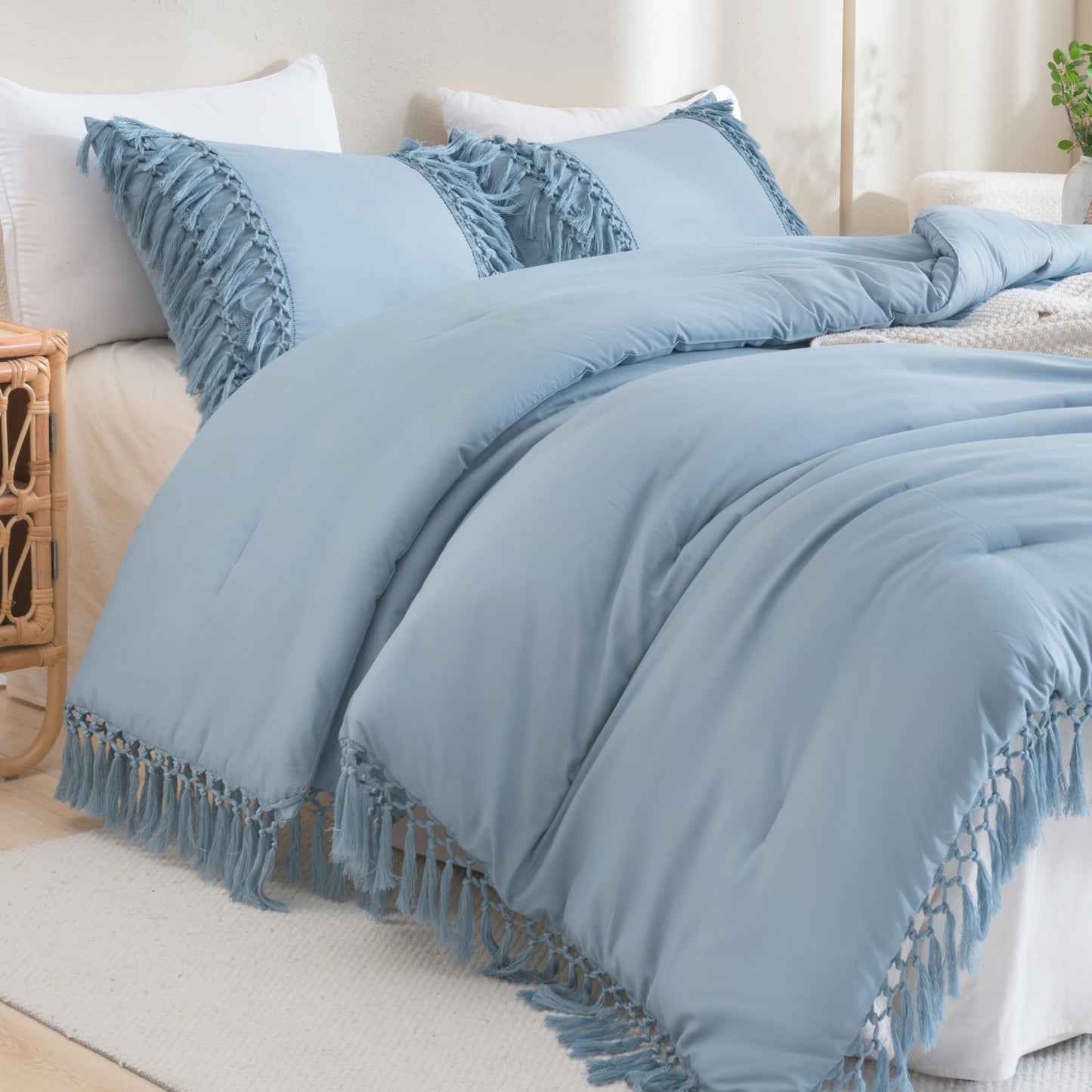 3 Pieces Boho Terracotta Lightweight Comforter Sets