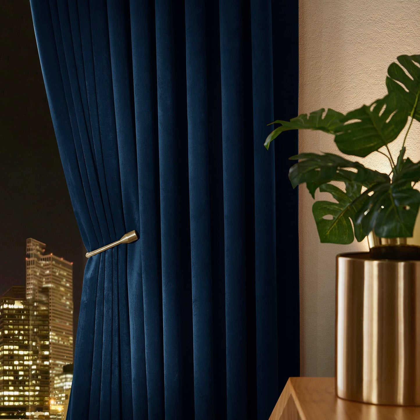 Velvet Curtains 96 inches - Soundproof Light Blocking Velvet Curtain