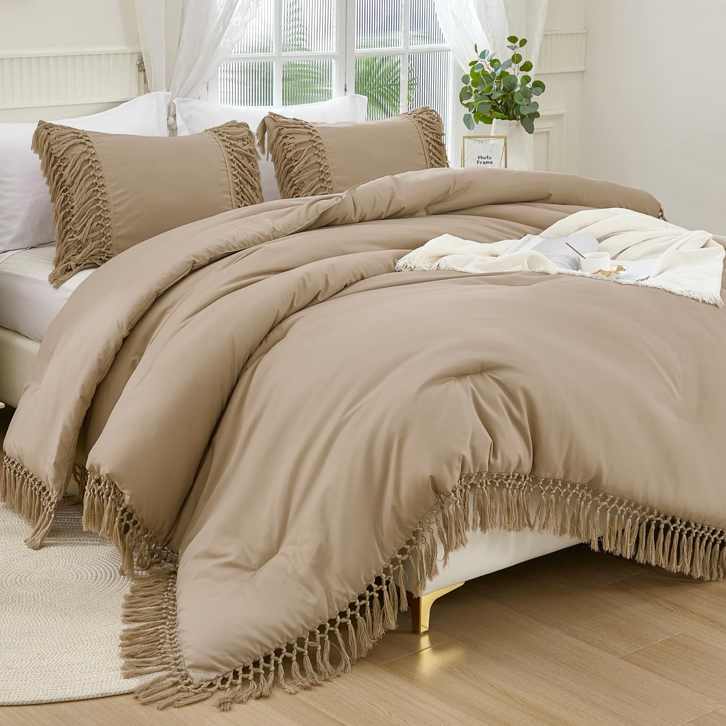 3 Pieces Boho Terracotta Lightweight Comforter Sets