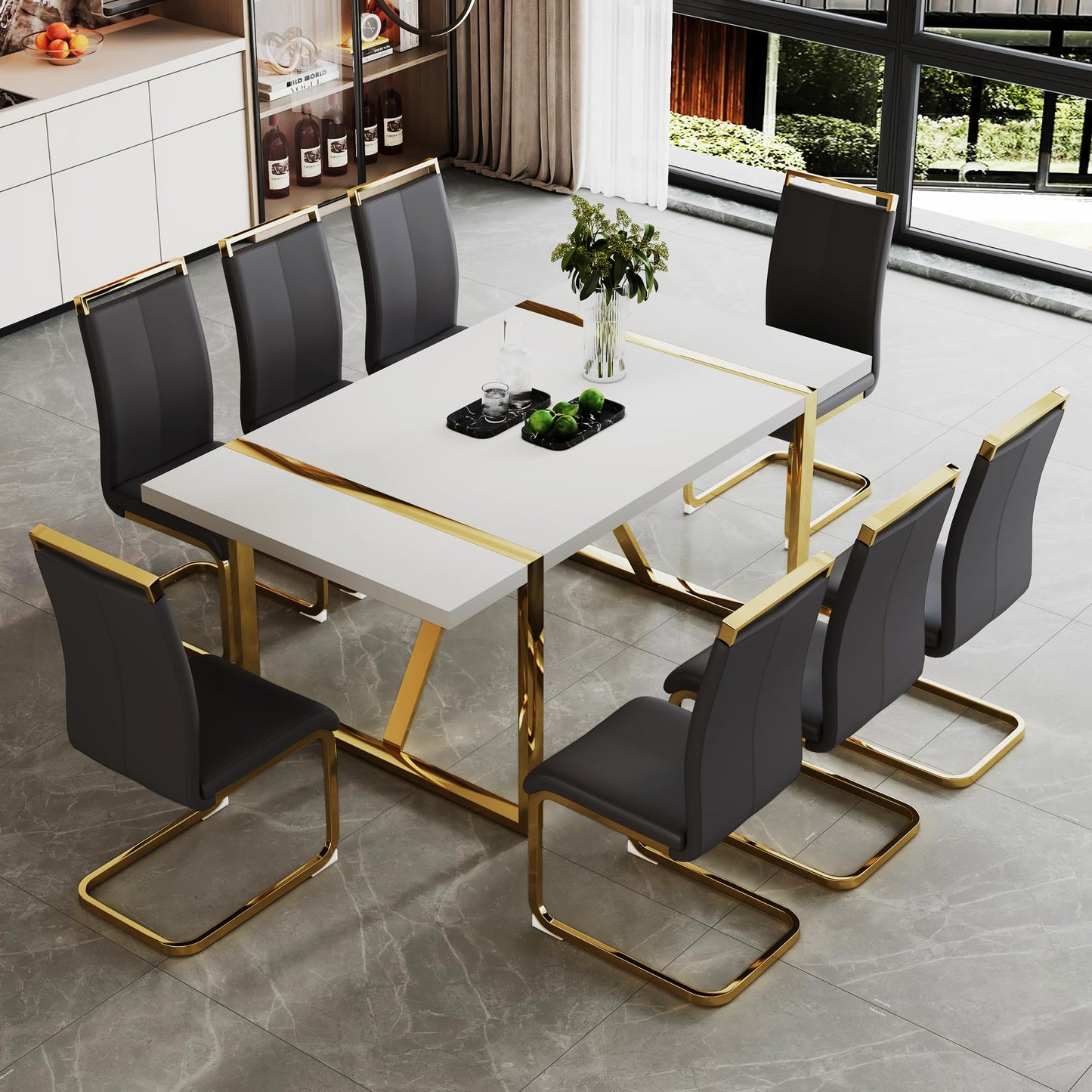 Dining Table Set for 4，5 Piece Dining Table Set