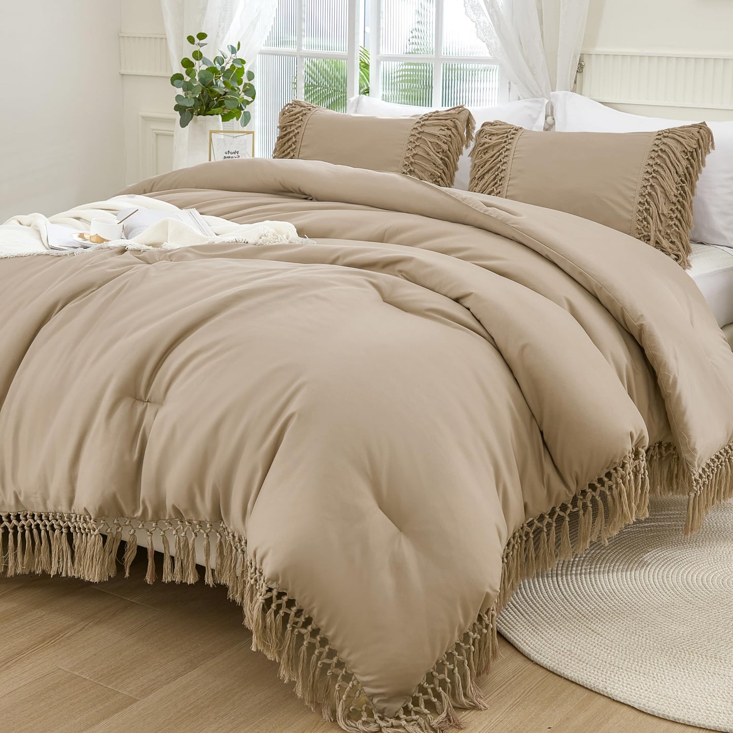 3 Pieces Boho Terracotta Lightweight Comforter Sets