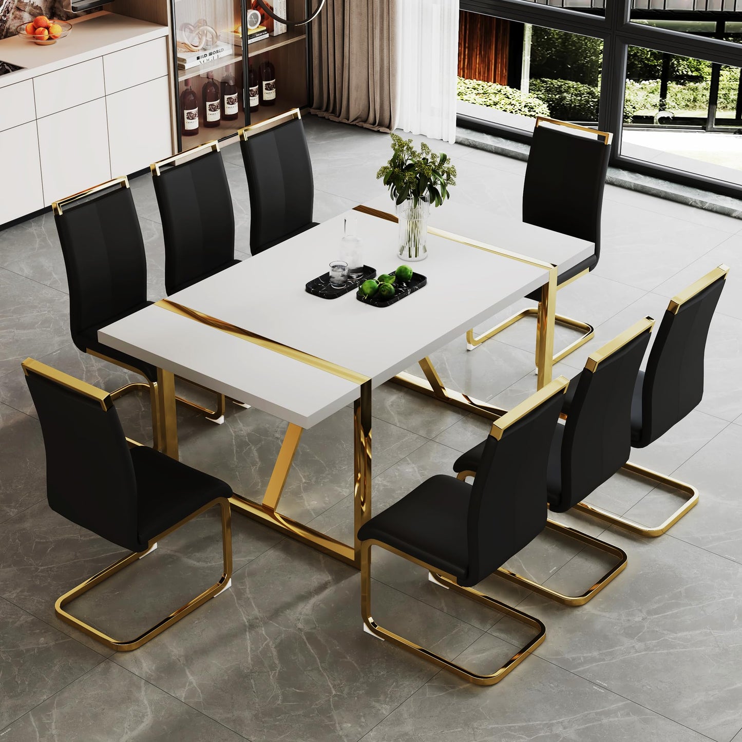 Dining Table Set for 4，5 Piece Dining Table Set