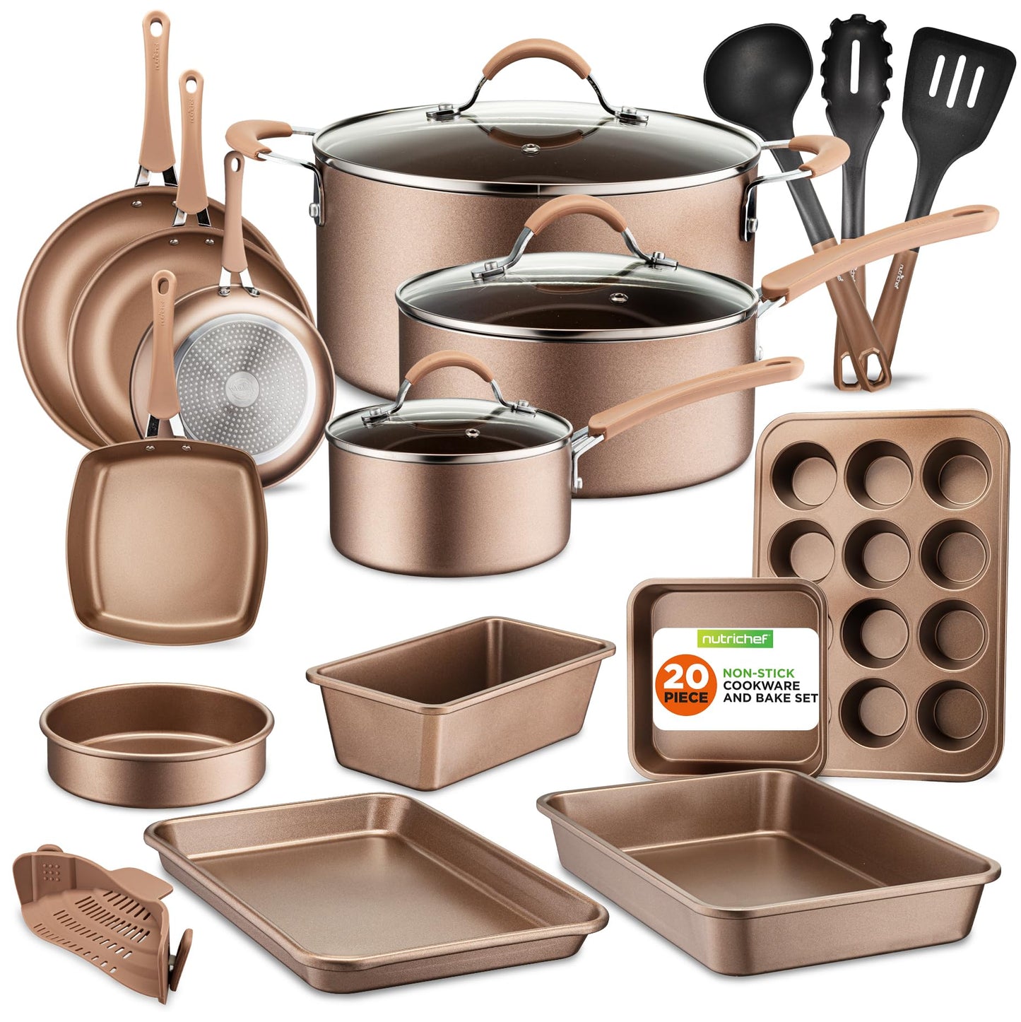 Professional 20 Pc Kitchen Set with Bakeware Set