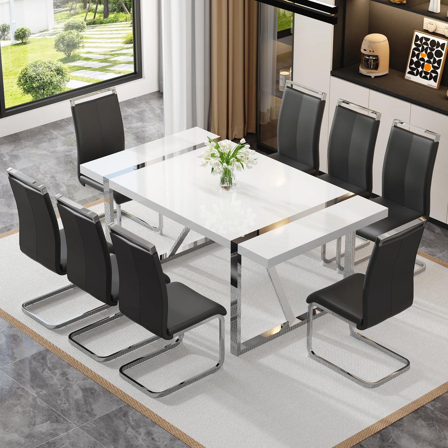 Dining Table Set for 4，5 Piece Dining Table Set