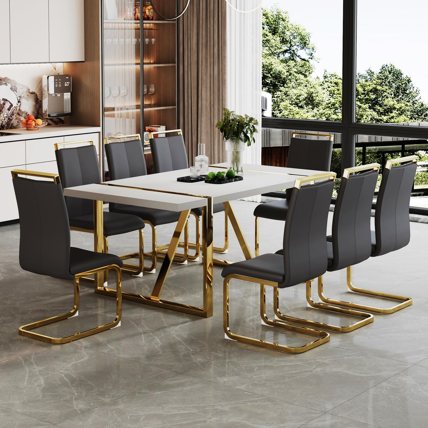 Dining Table Set for 4，5 Piece Dining Table Set