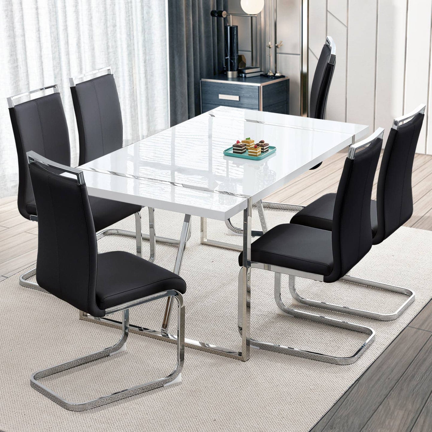 Dining Table Set for 4，5 Piece Dining Table Set