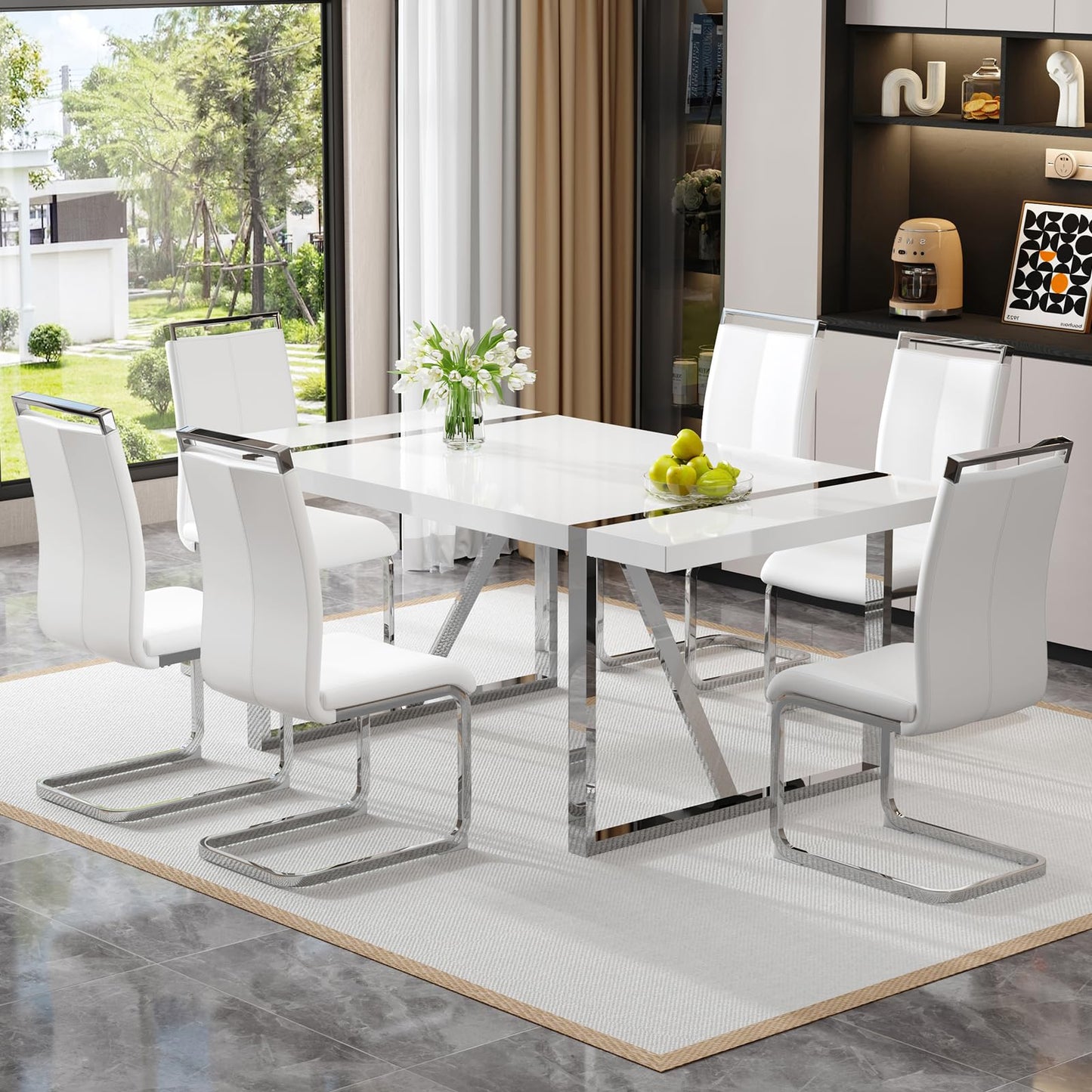 Dining Table Set for 4，5 Piece Dining Table Set