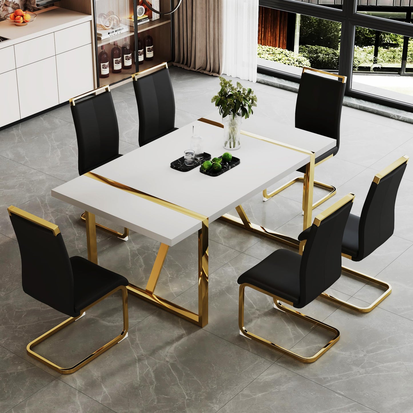 Dining Table Set for 4，5 Piece Dining Table Set