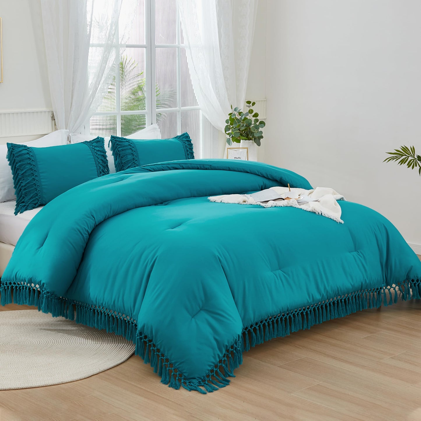 3 Pieces Boho Terracotta Lightweight Comforter Sets