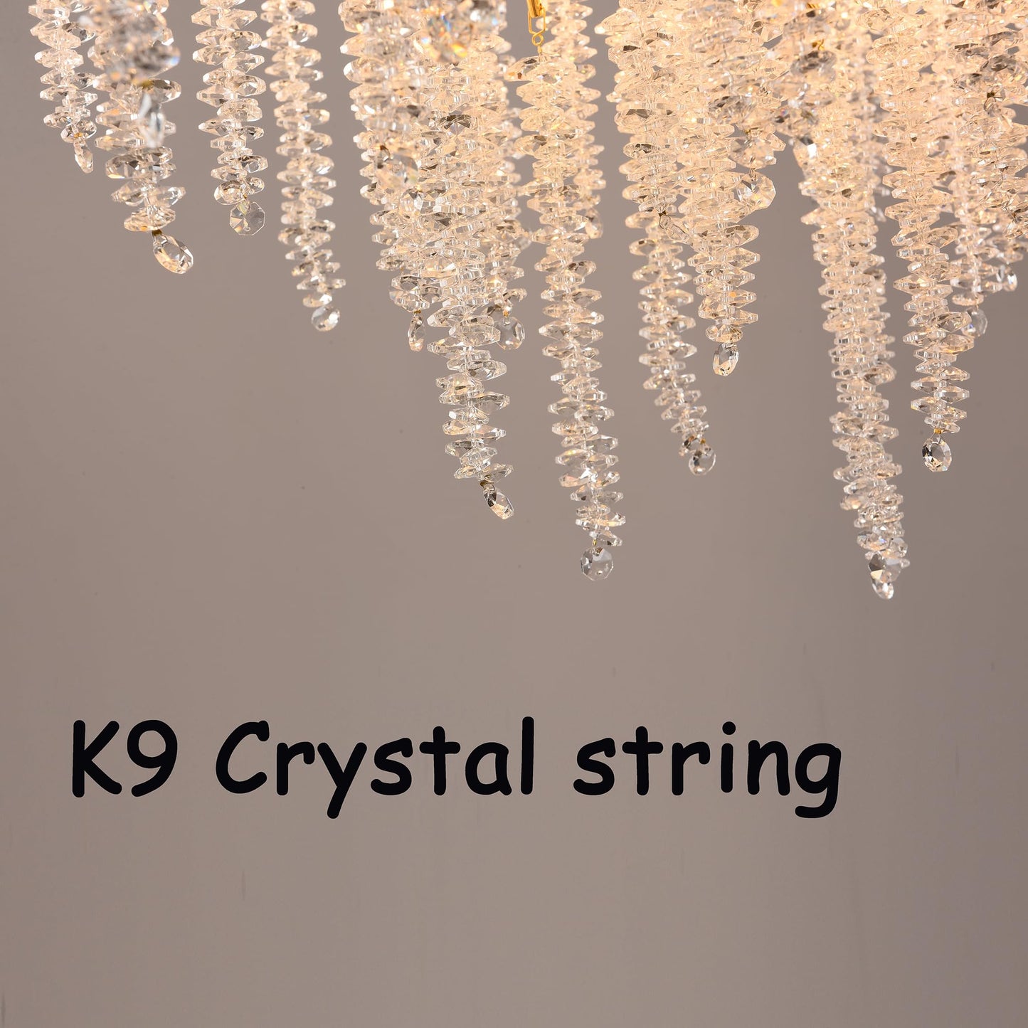 Modern Crystal Tree Branches Chandelier Gold Round Raindrop