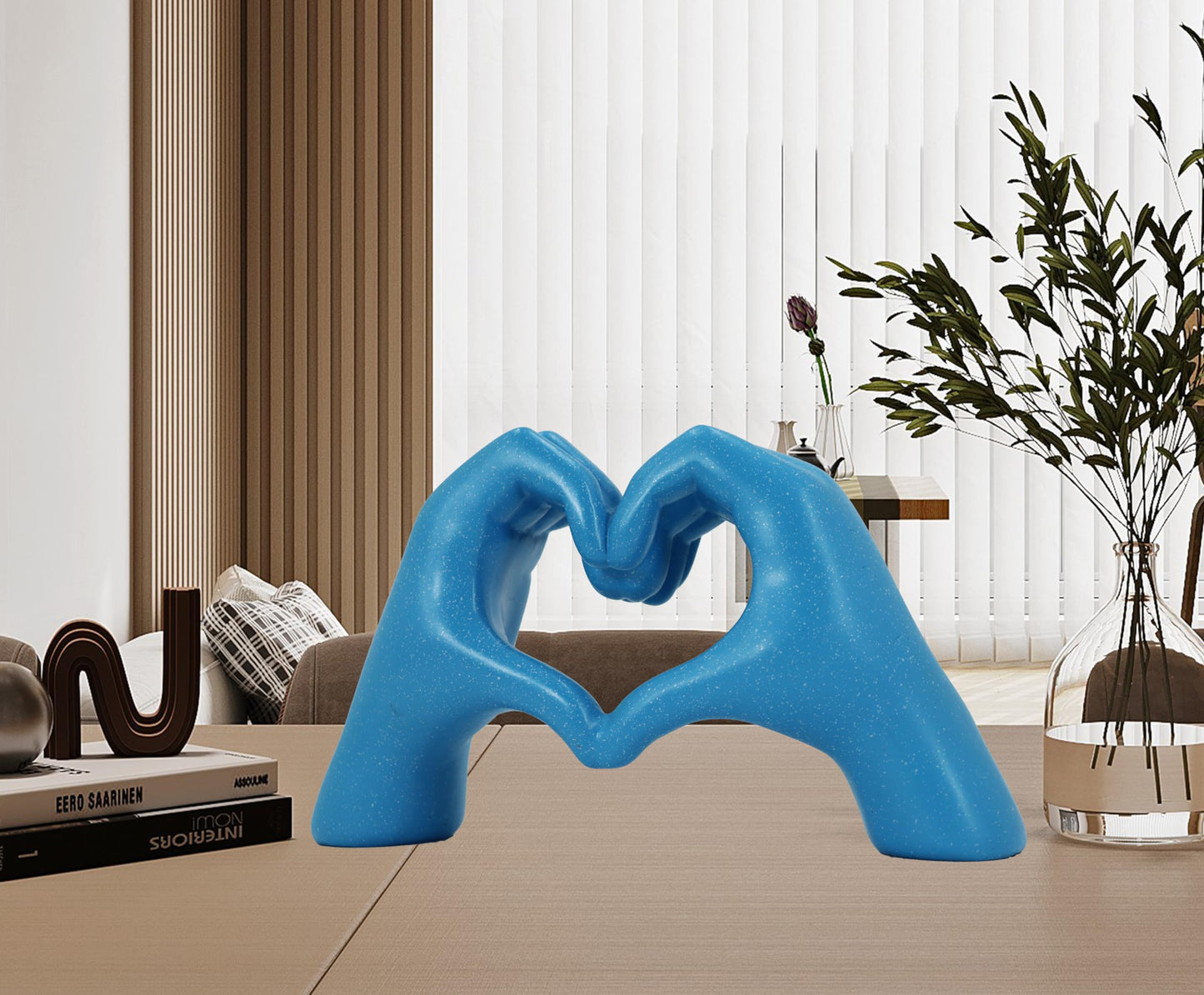 Heart Hands Sculpture Aesthetic Decor for Living Room