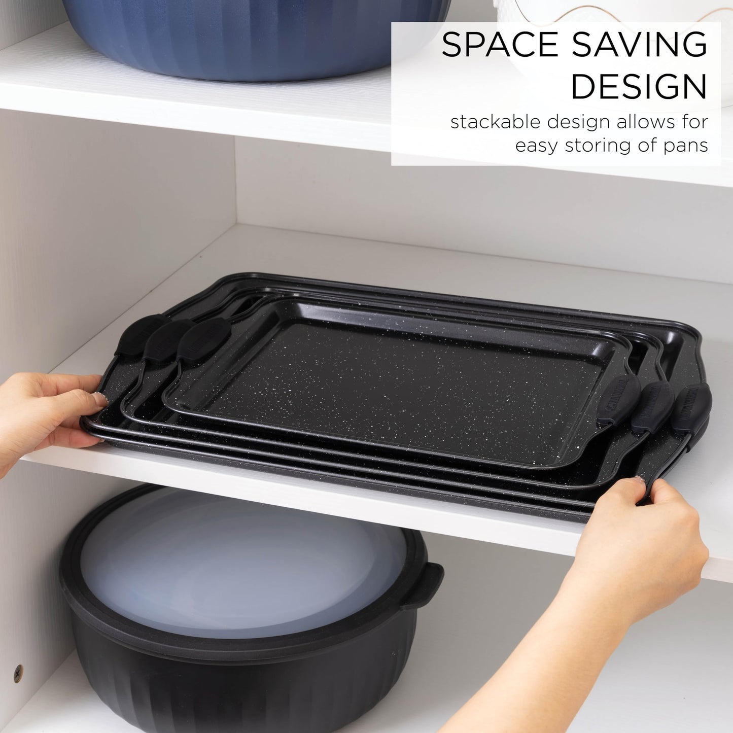 10-Piece Nonstick Stackable Bakeware Set - PFOA, PFOS, PTFE Free