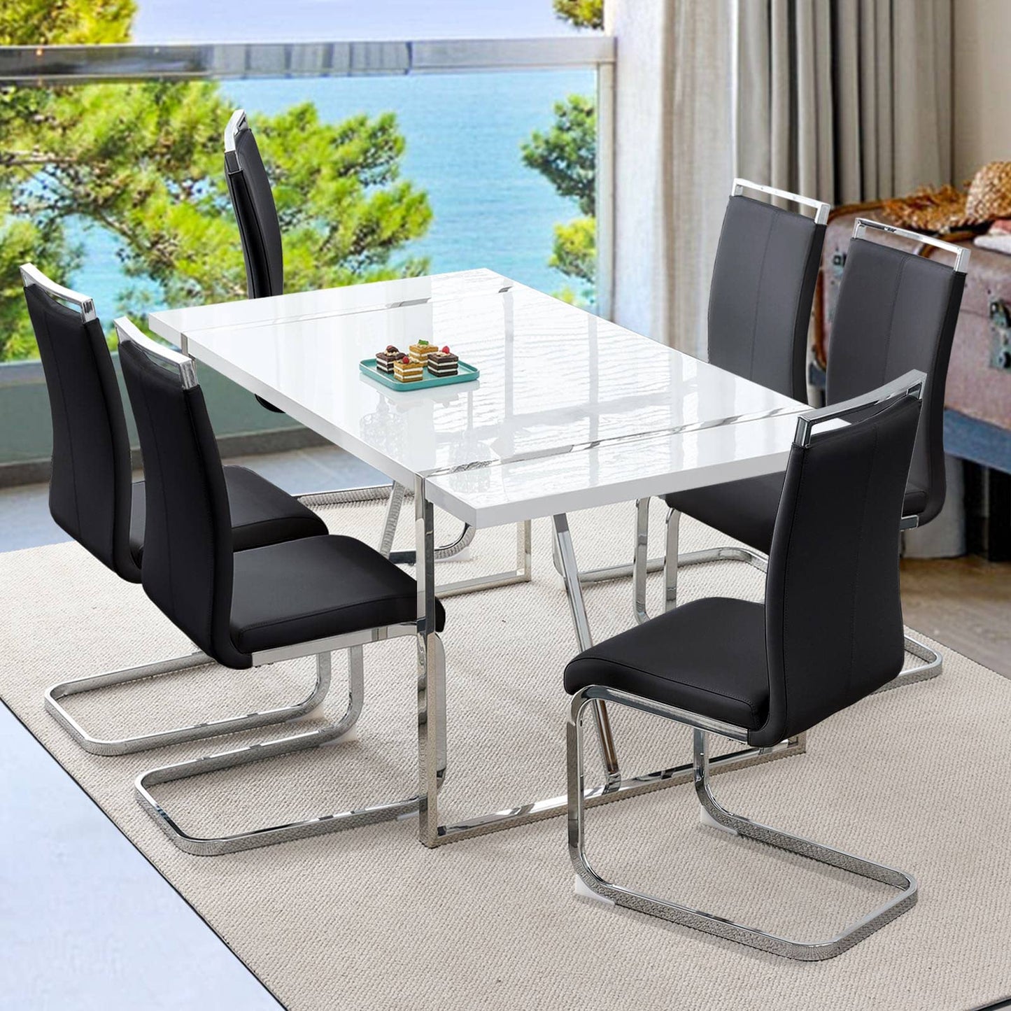 Dining Table Set for 4，5 Piece Dining Table Set