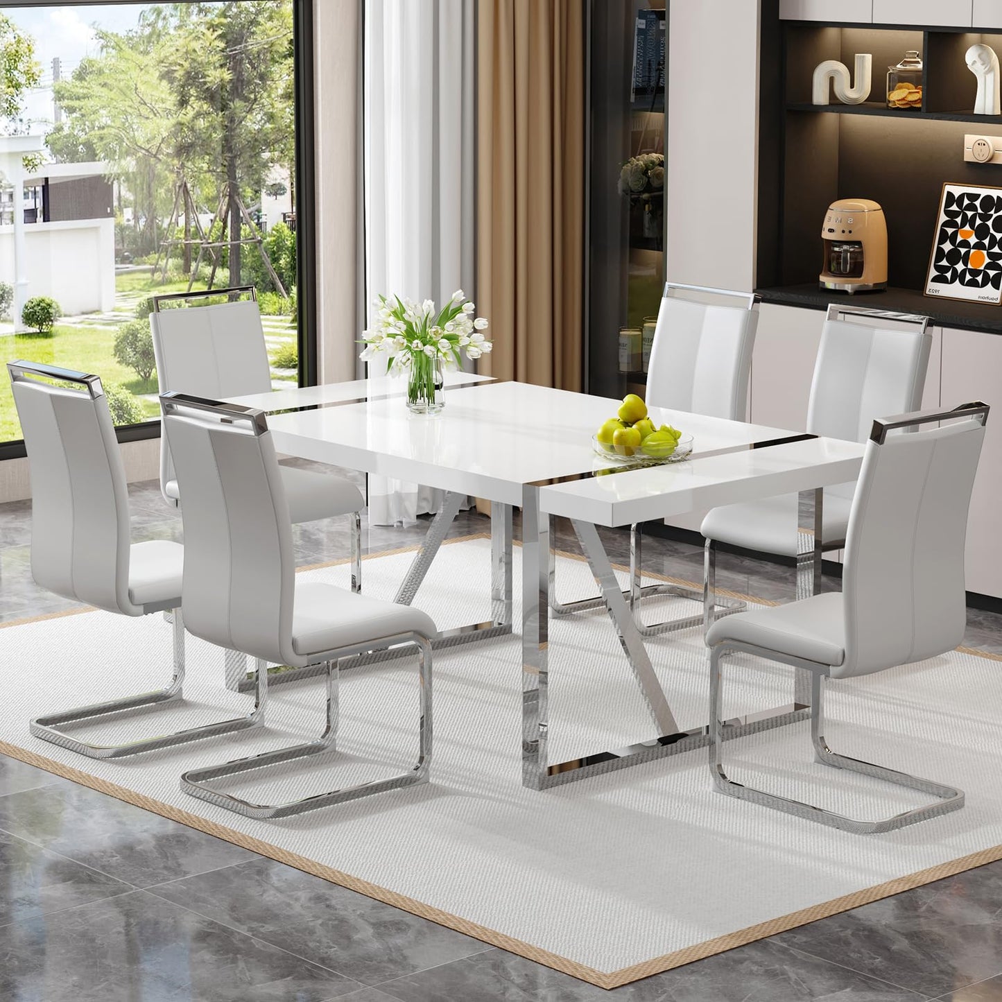 Dining Table Set for 4，5 Piece Dining Table Set