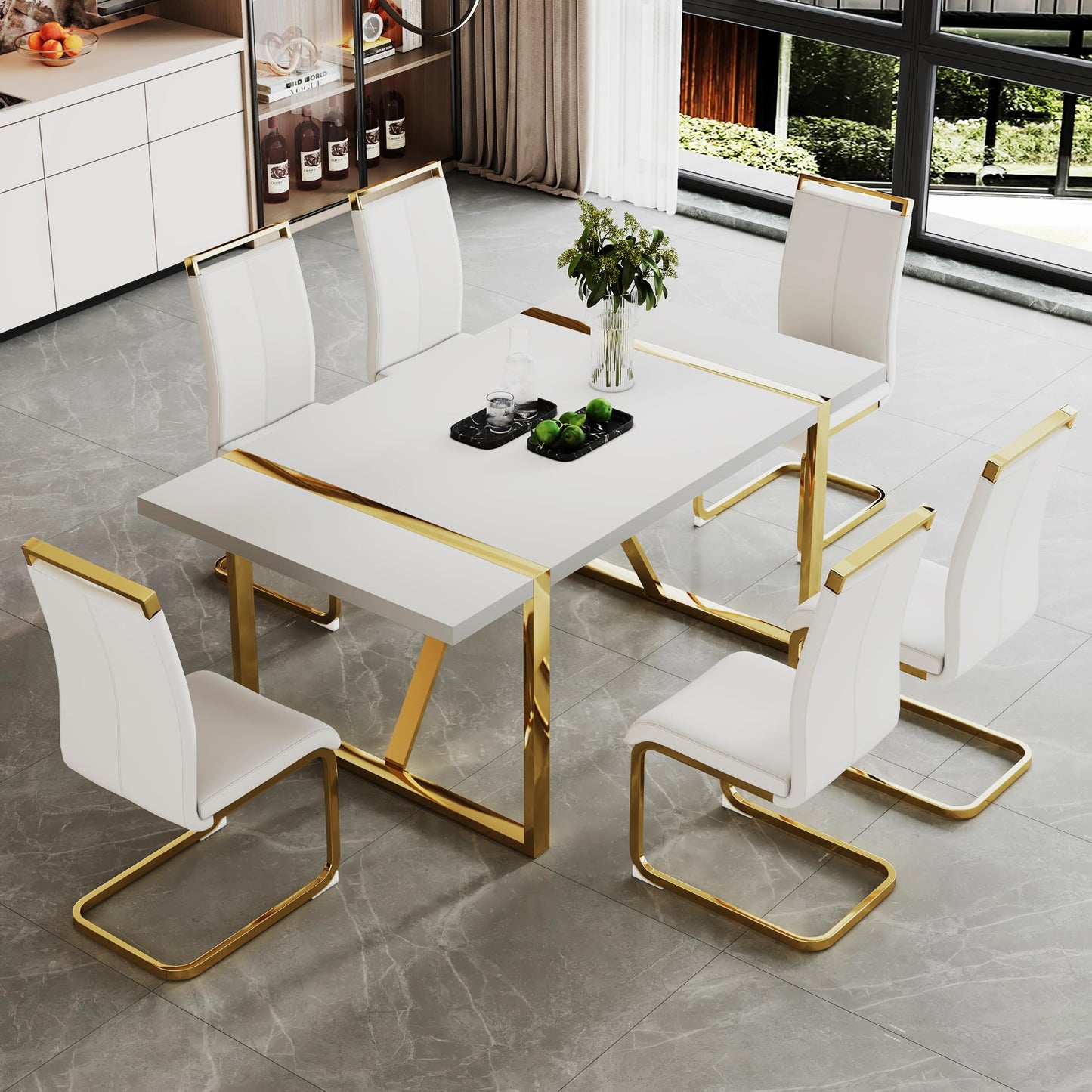 Dining Table Set for 4，5 Piece Dining Table Set