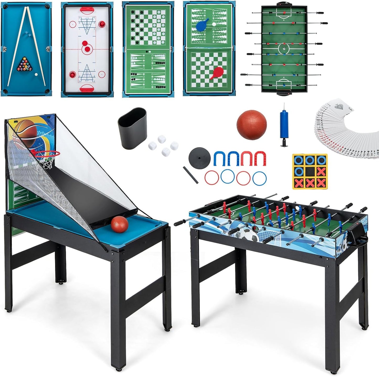 14-in-1 Multi Game Table, Combo Game Table Arcade, Game Room