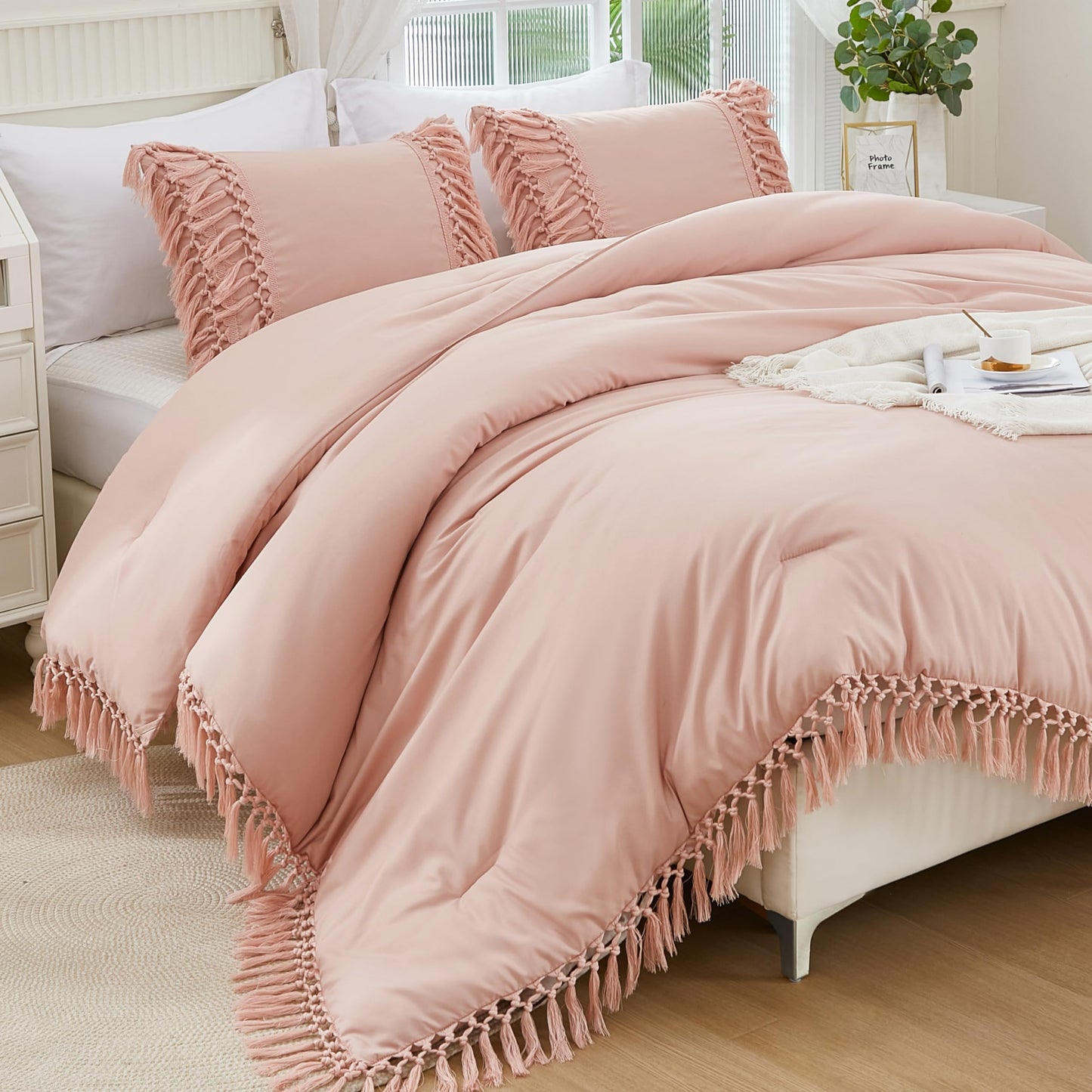 3 Pieces Boho Terracotta Lightweight Comforter Sets