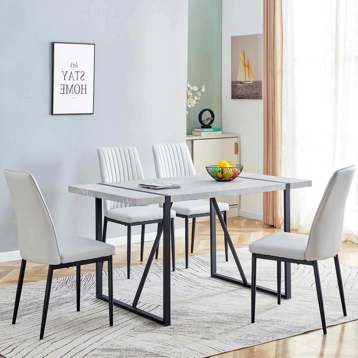 Dining Table Set for 4，5 Piece Dining Table Set