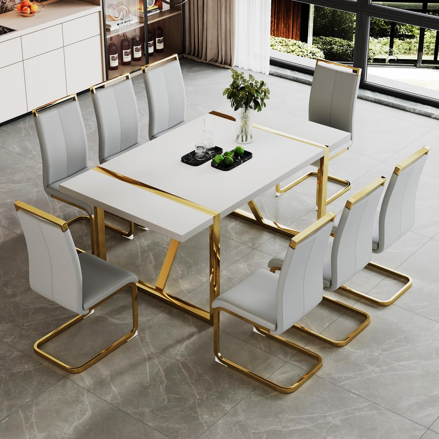 Dining Table Set for 4，5 Piece Dining Table Set