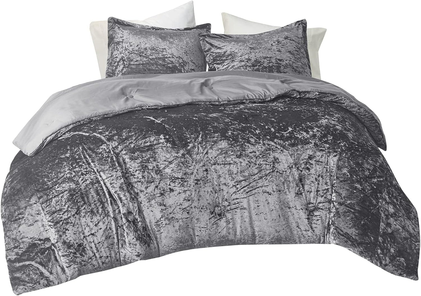 Luxe Comforter Set Velvet Lush with Soft Brushed Microfiber Reverse