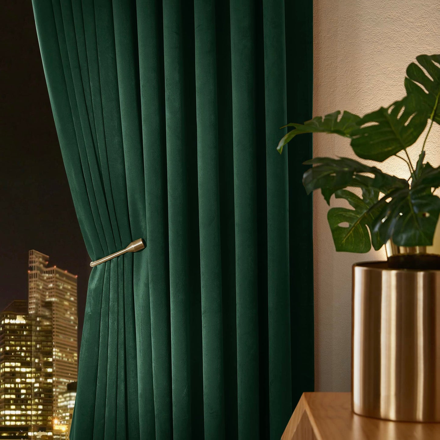 Velvet Curtains 96 inches - Soundproof Light Blocking Velvet Curtain