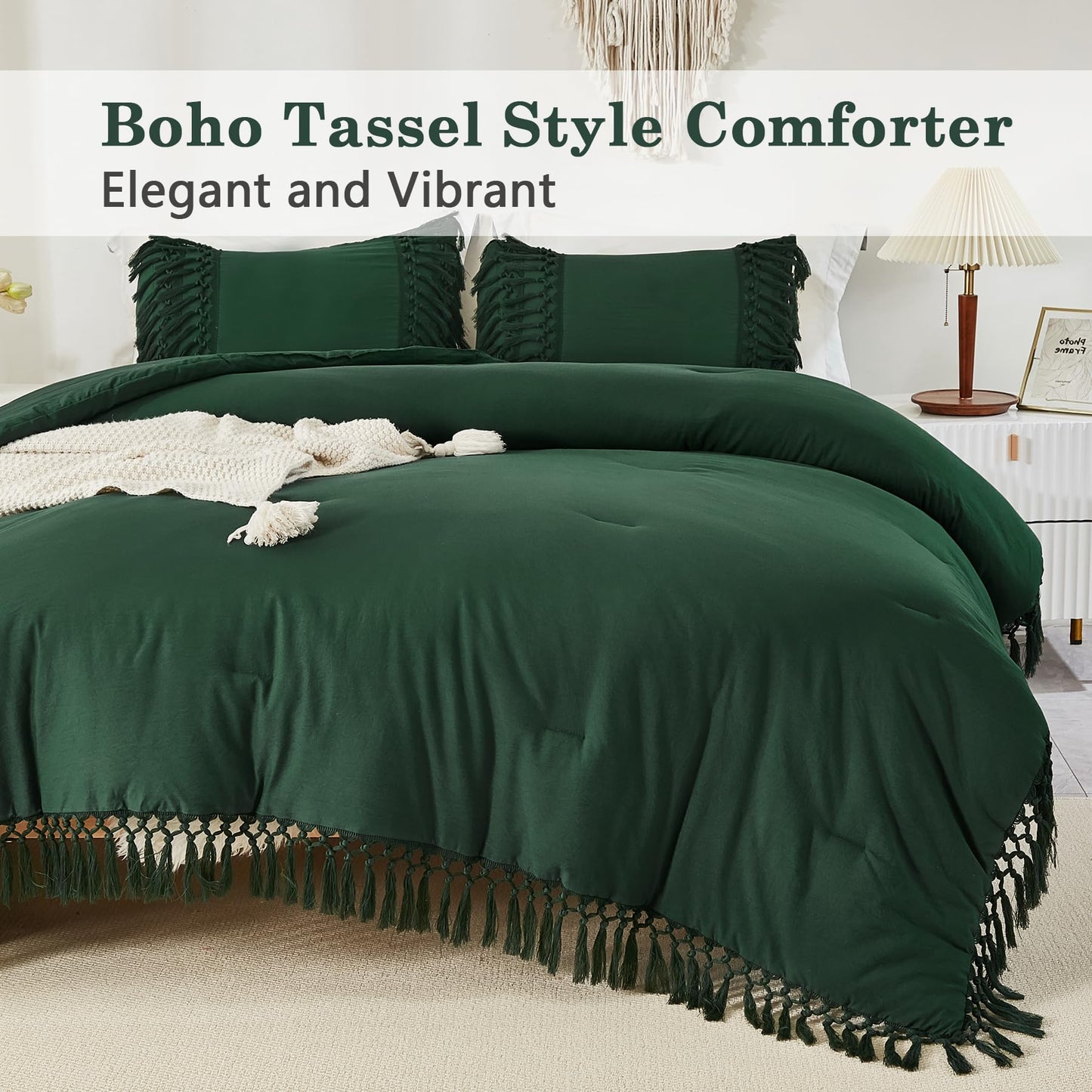 3 Pieces Boho Terracotta Lightweight Comforter Sets