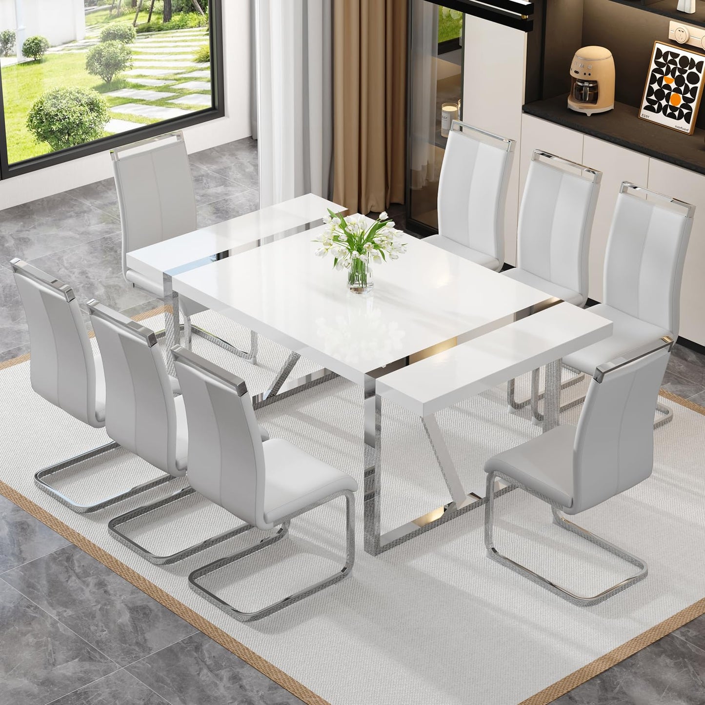 Dining Table Set for 4，5 Piece Dining Table Set