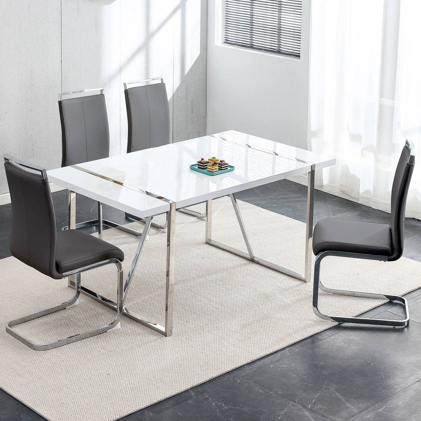 Dining Table Set for 4，5 Piece Dining Table Set